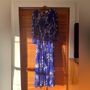 Calvin Klein Floral Ankle-Length Dress